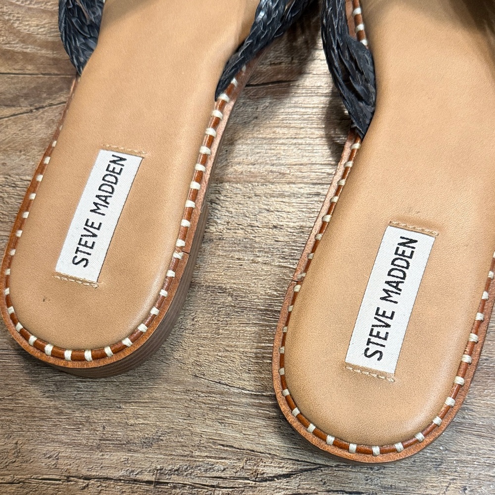 Steve Madden Black Knotted Women's Sandals - Picture 9 of 9